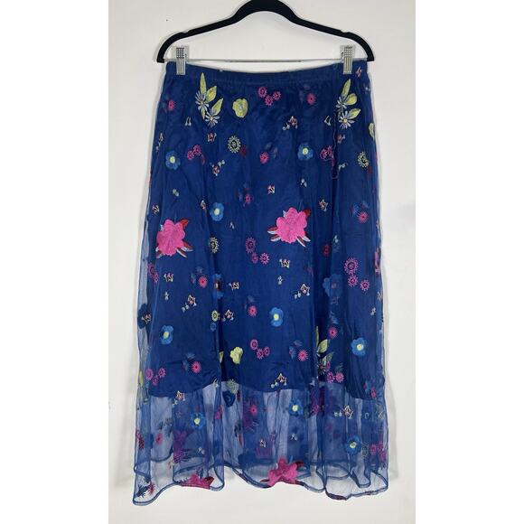 NWT Anthropologie Plenty by Tracy Reese Burnell Embroidered Skirt M - Picture 4 of 9